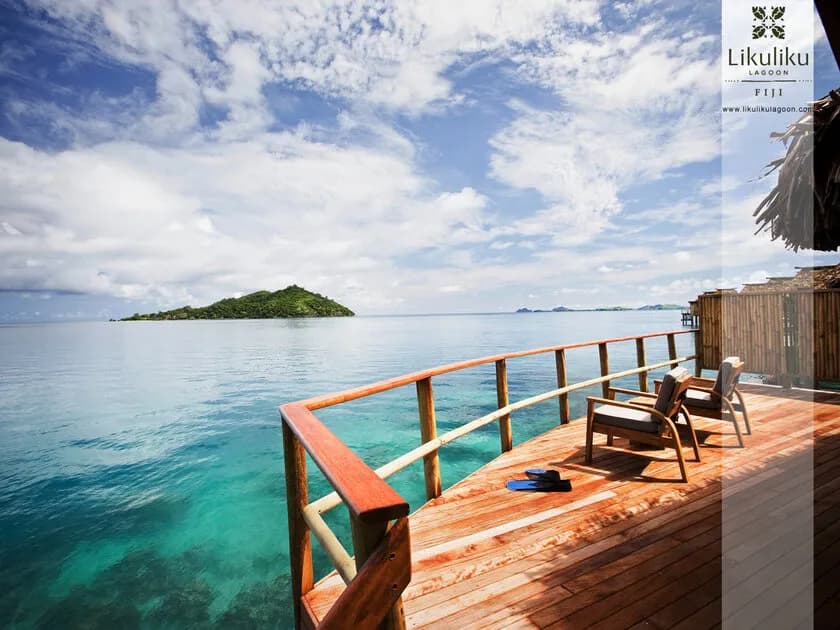 Deck overlooking the water
