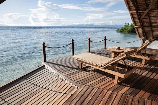 Deck overlooking the water Deck overlooking the water