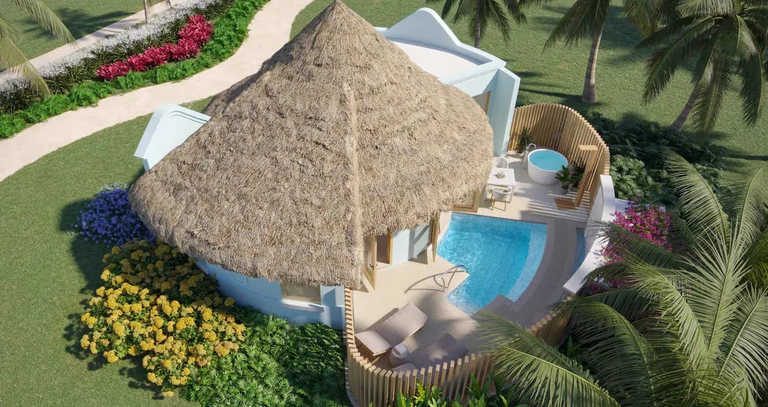 Top View of the Private Pool Suite Top View of the Private Pool Suite