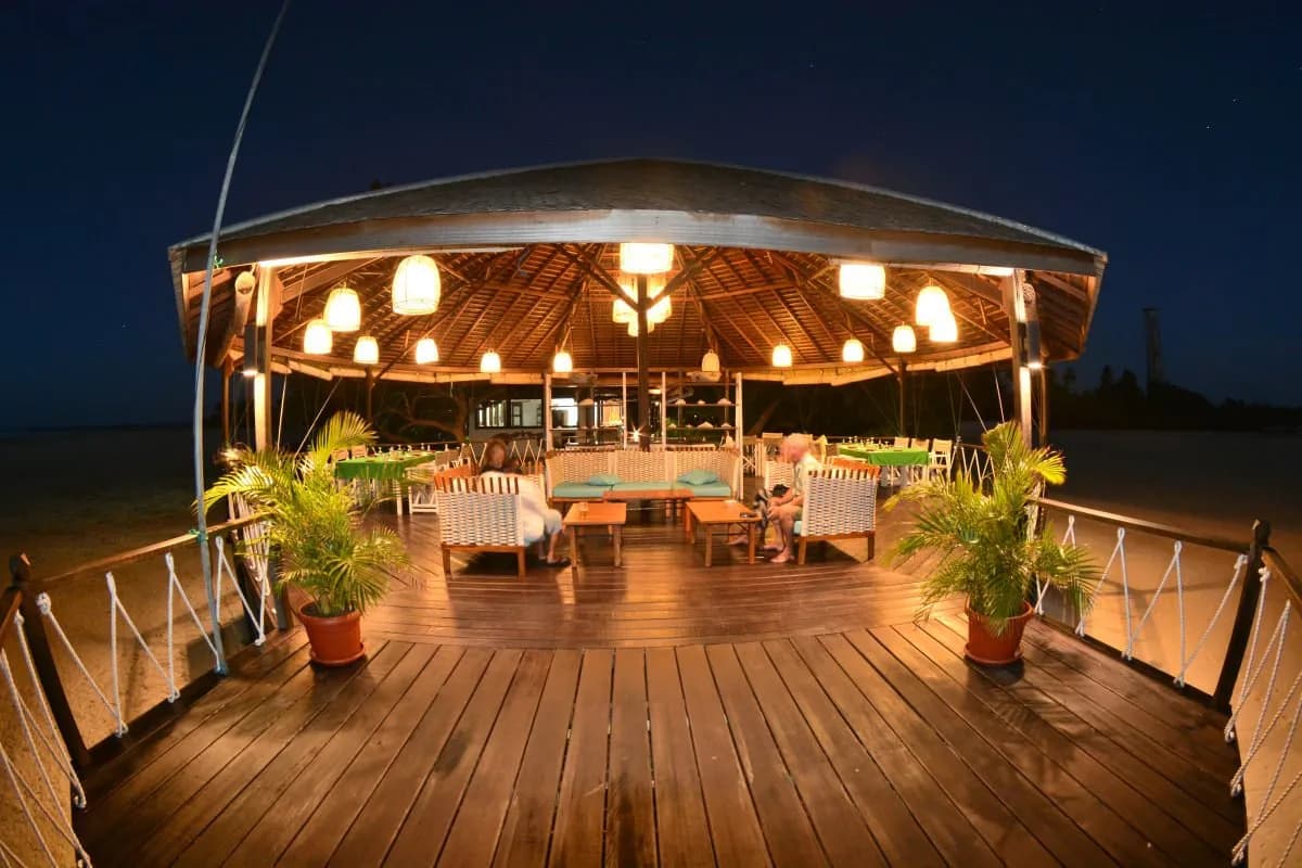 Lounge area at night Lounge area at night