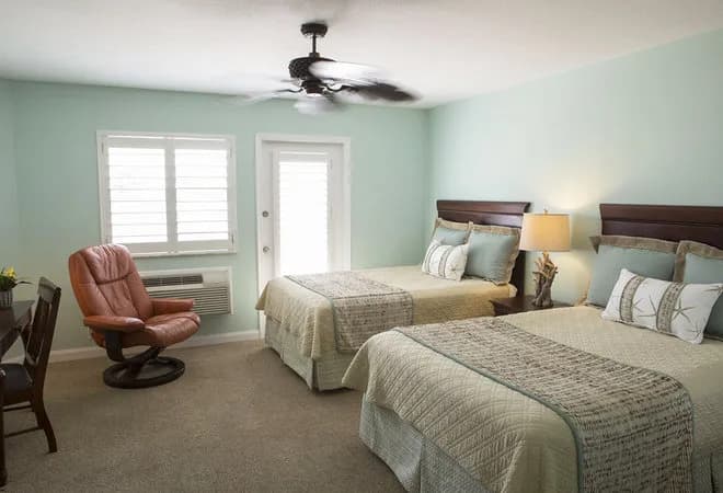 The interior of a double room at Cayman Brac Beach Resort The interior of a double room at Cayman Brac Beach Resort